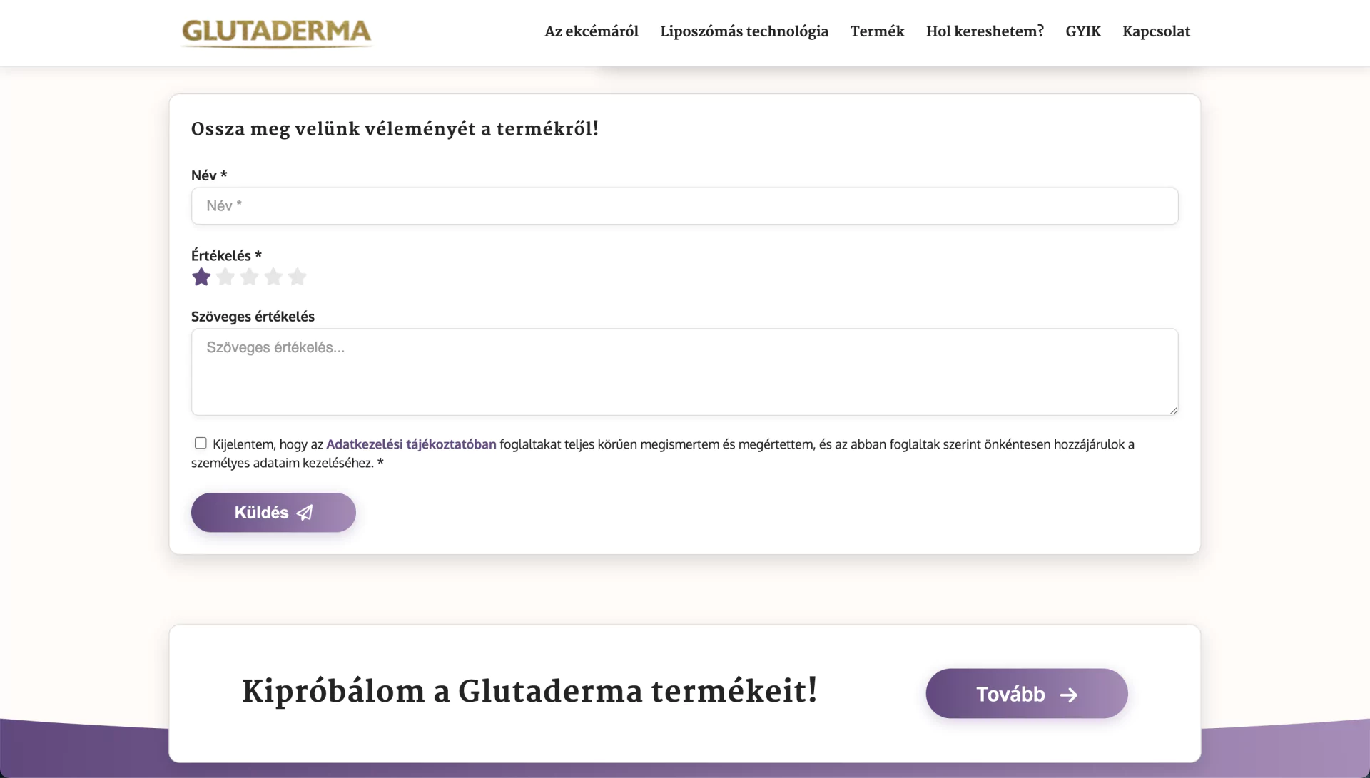 Glutaderma Krém referencia